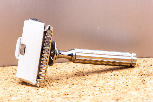 1930s Gem 1912 Damaskeene Single Edge Safety Razor | Factory Nickel Revamp