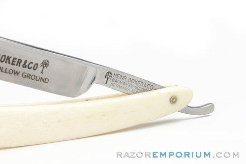 5/8" H. Boker Natural Bone Handles Straight Razor | Shave Ready