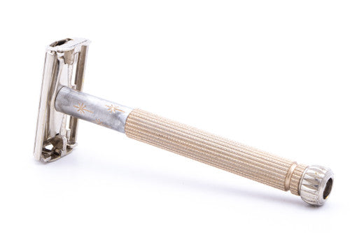 1965 K2 Gillette Champagne Star Lady DE Safety Razor | Original Condition
