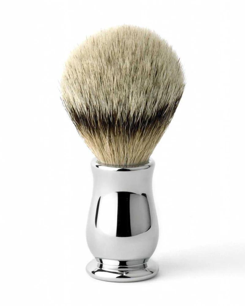 Edwin Jagger | Chatsworth Chrome Silver Tip Badger Shaving Brush, Medium