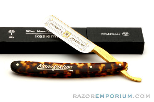 6/8" Boker Rasiermesser Schildpatt Manufaktur Tortoiseshell Straight Razor | Shave Ready
