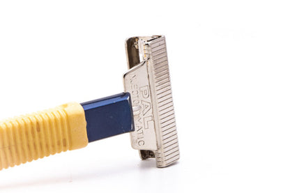 1950's PAL Injecto-Matic Single Edge Safety Razor | Cream/Blue Handle