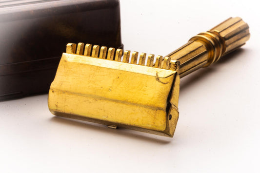 1940's Gem Micromatic Gold Single Edge Safety Razor | Original Condition