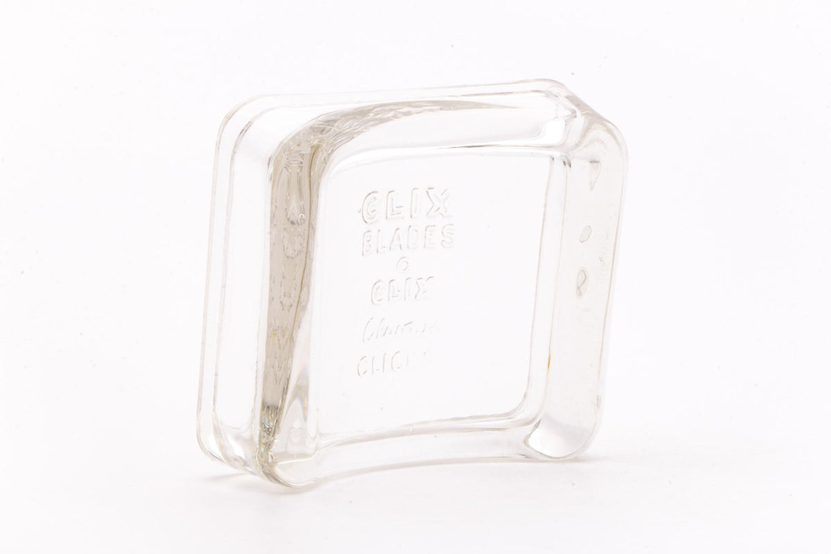 Clix Resusable Razor Clix Razor Blade Glass Advertizing Razor Rest – Razor Emporium