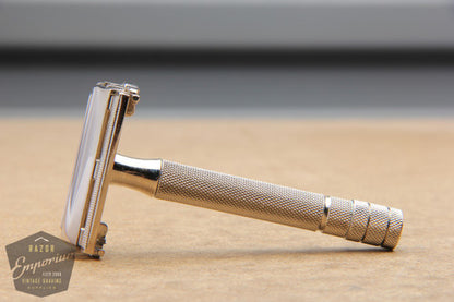 Gillette 1940's Notched Super Speed Safety Razor ** Nickel REVAMPED