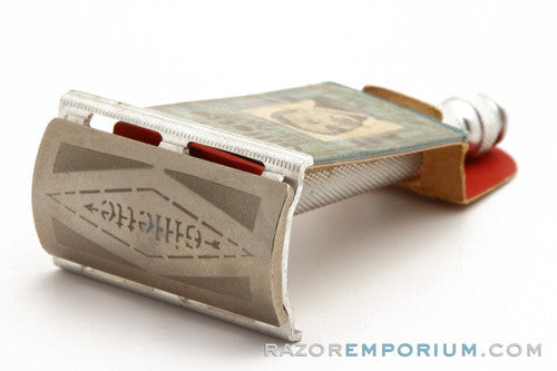 1960s Gillette Ball End Tech Razor & Blades - Made in England