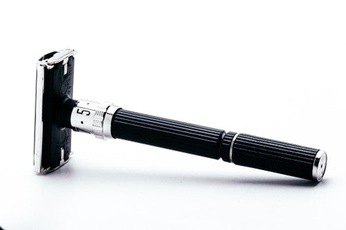 1982 C1 Gillette Super Adjustable "Black Beauty" Safety Razor | Factory Nickel Revamp
