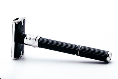 1982 C1 Gillette Super Adjustable "Black Beauty" Safety Razor | Factory Nickel Revamp