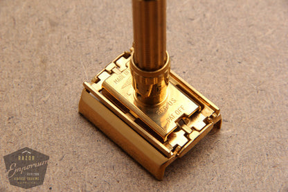 Gillette 1966 Slim Adjustable Safety Razor L1 ** 24K Gold REVAMPED