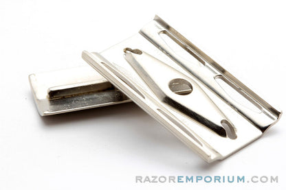 1939-46 Gillette Ball End Tech DE Safety Razor | Factory Nickel Revamp