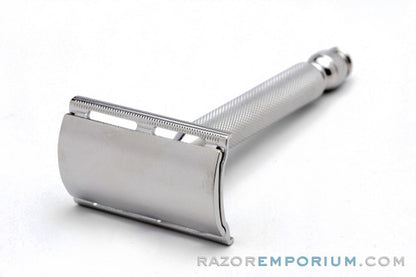 1955 Gillette Ball End Tech DE Safety Razor Factory Nickel