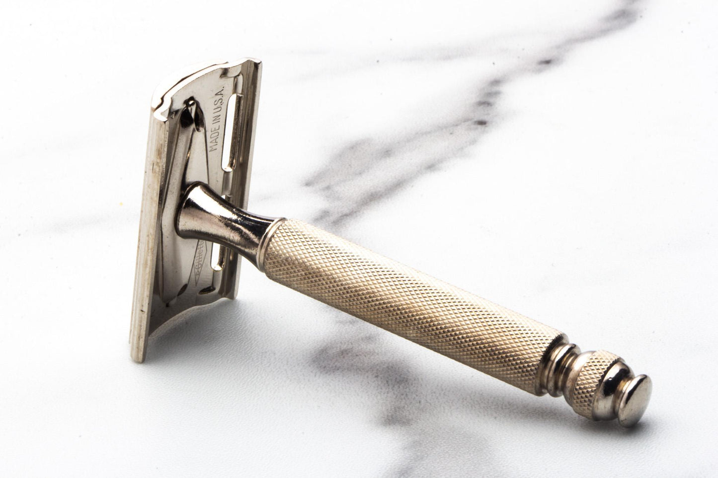 1955 A4 Gillette Ball End Tech Three Piece Double Edge Safety Razor | Original Condition