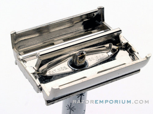 1962 H4 Gillette Blue Star Lady Gillette DE Safety Razor