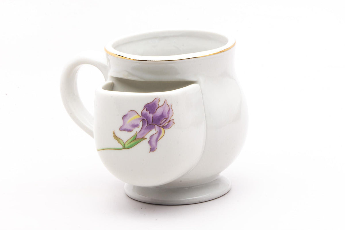 Floral Razor Vintage Ceramic Purple Floral Shaving Scuttle – Razor Emporium