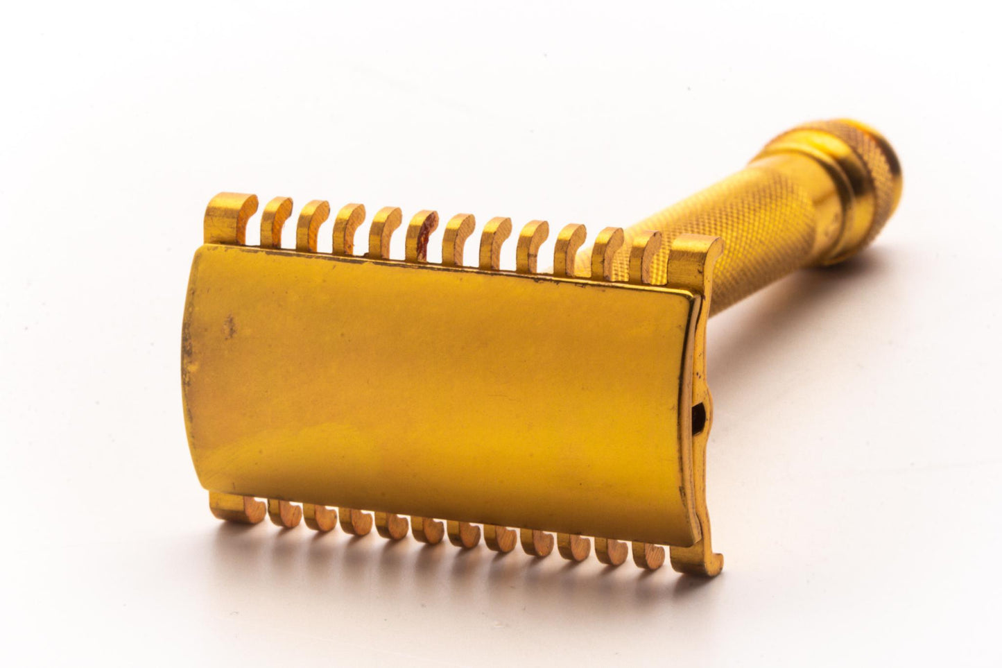 1930's Gillette Gold NEW Long Comb Ball End Double Edge Razor | Original Condition