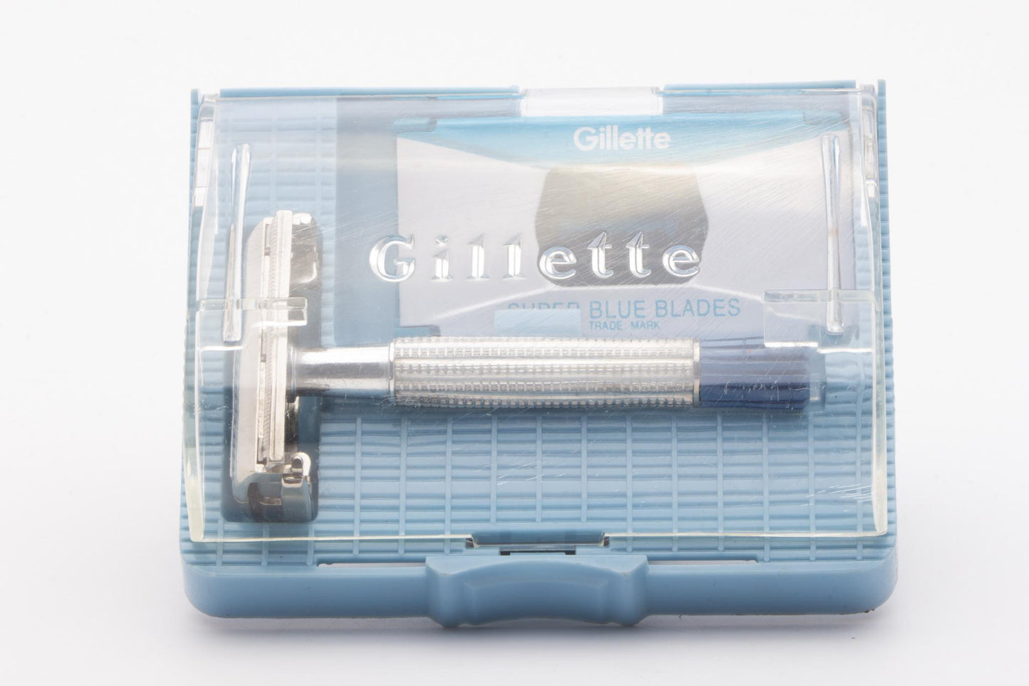 1956 B3 Gillette Blue Tip Light Double Edge Super Speed Razor Set | Original Condition