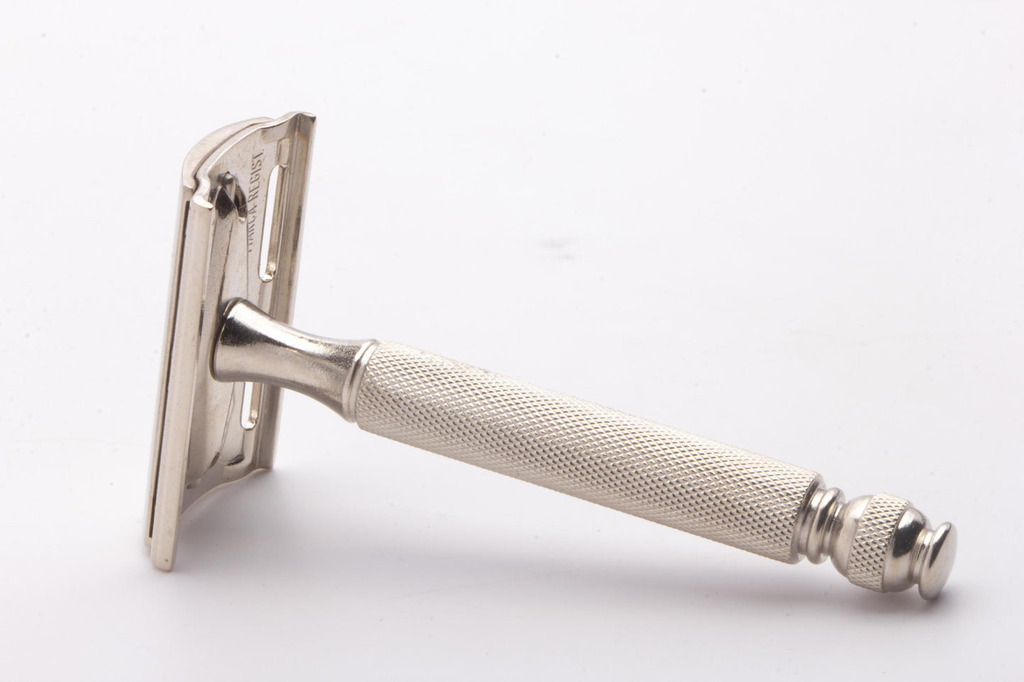 1955 A1 Gillette Ball End Tech Double Edge Safety Razor | Factory Nickel Revamp