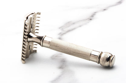 1930's Gillette Goodwill Long Comb Ball End Double Edge Safety Razor | Factory Nickel Revamp