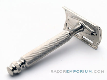 1957 C1 Gillette Ball End Tech DE Safety Razor Etched