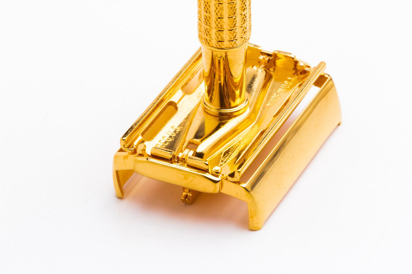 1956 B4 Gillette Flare Tip Regular Super Speed Safety Razor | 24k Gold Revamp