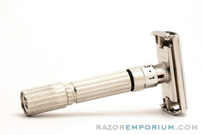 1961 Gillette $1.95 Fatboy Adjustable DE Safety Razor G2 | Rhodium Revamp