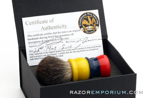 Cadman 26mm Badger Shaving Brush with Original Packaging and Certificate of Authenticity
