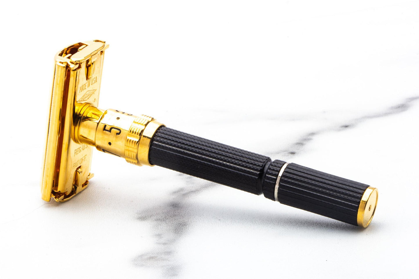 1973 T4 Gillette Super Adjustable 84mm Double Edge Safety Razor | 24k Gold Revamp