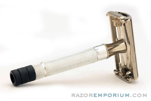 1951 Gillette Black Tip DE Super Speed TTO Safety Razor W3