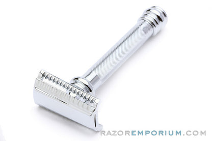SCRATCH & DENT Merkur 39C - HD Long Handle Barber Pole Safety Razor, Slant Bar