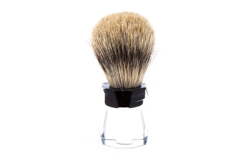 Clear Handle Badger Shave Brush | Vintage Restored