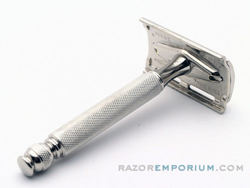 1958 D2 Gillette Ball End Tech 3 Piece Safety Razor