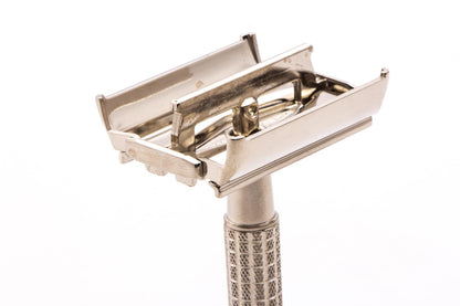 1958 D2 Gillette Flare Tip TTO Super Speed Safety Razor | Factory Nickel Revamp