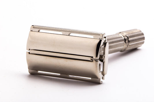 1965 K4 Gillette Slim Adjustable Double Edge Safety Razor | Factory Nickel Revamp