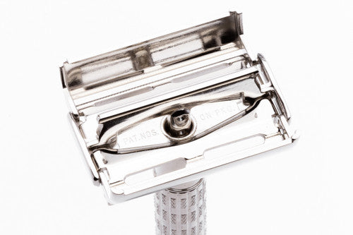 1956 B2 Gillette Heavy Red Tip Super Speed TTO Double Edge Safety Razor  | Factory Nickel Revamp