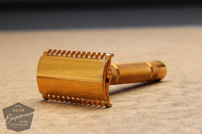 Gillette 1930's Gold NEW Long Comb Double Edge Safety Razor