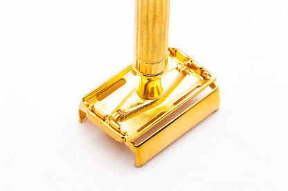 1941 Gillette Gold Regent Tech with Leather Case & Original Blade Bank | 24K Gold Revamp