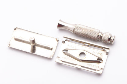 1940's Gillette Ball End Tech Travel Double Edge Safety Razor  | Original Condition