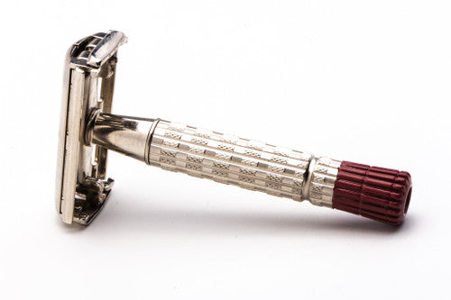 1957 C3 Gillette Red Tip Heavy Super Speed Safety Razor Set | Original Condition