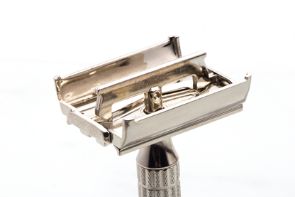 1956 B2 Gillette President Double Edge Safety Razor | Factory Nickel Revamp