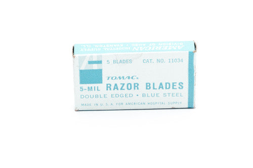TOMAC Blue Steel Razor Blades - Made in USA