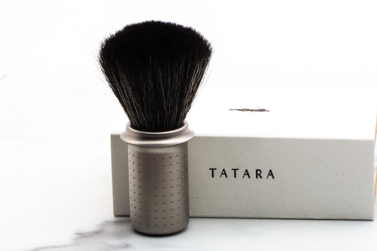 TATARA | Synthetic Stainless Steel Shaving Brush - Matte