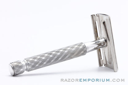1961 Gillette Ball End Tech Spiral Handle Razor - Nickel Revamp