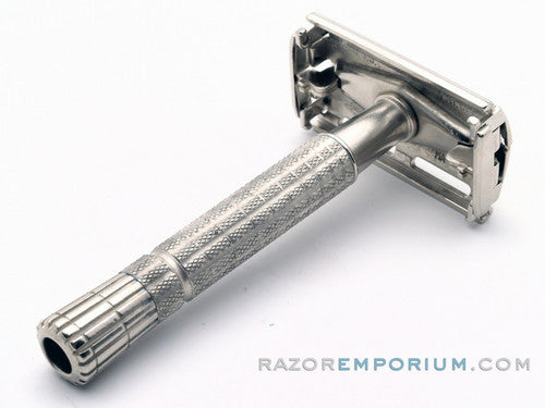 1957 C1 Gillette Flair Tip Super Speed Safety DE Razor | Factory Nickel Revamp