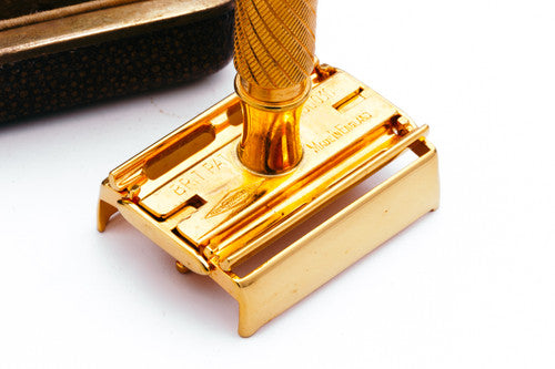 1940's Gillette British Aristocrat Safety Razor No 21 Set 24K Revamp