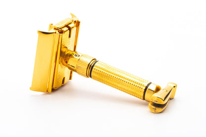 1950's Gillette Gold Adjustable Serial Toggle Double Edge Safety Razor | Original Condition