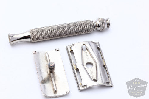 Gillette 1950's Ball End Tech DE Razor | Electro Etched Logo