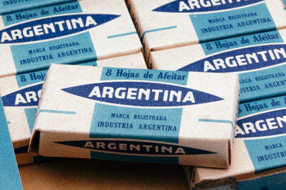 Argentina Micron Edged DE Safety Razor Blades - New Old Stock