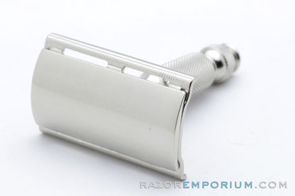 1957 Gillette Travel Tech DE Safety Razor C2 - Factory Nickel