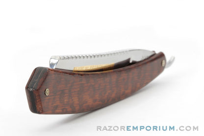 13/16" Thiers-Issard Full Hollow Ground Straight Snakewood Razor
