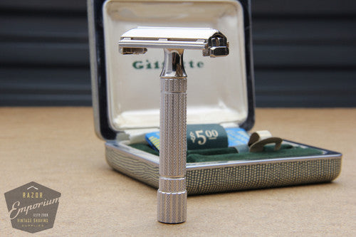 Gillette 1954 President DE Safety Razor - Original Rhodium Finish MINT ...